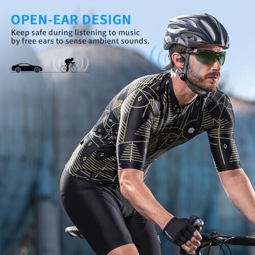 HOLEEKIC Bone Conduction Headphones, Sports Headphones Wireless Bluetooth 5.3 with Mic, IPX7 Waterproof Sweatproof Open Ear Headphones for Running, Cycling, Gym(Black) - HOLEEKIC (1)
