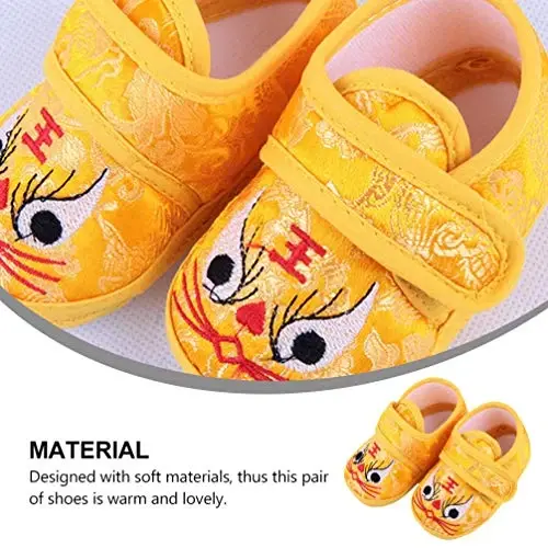 Holibanna 1pair Sole Shoes Nafas oladigan va Sirpanmaydigan Yurish Poyabzallari Oylar davomida Qulay Kundalik Kiyim uchun Yoqimli Multfilm Dizayni - 2