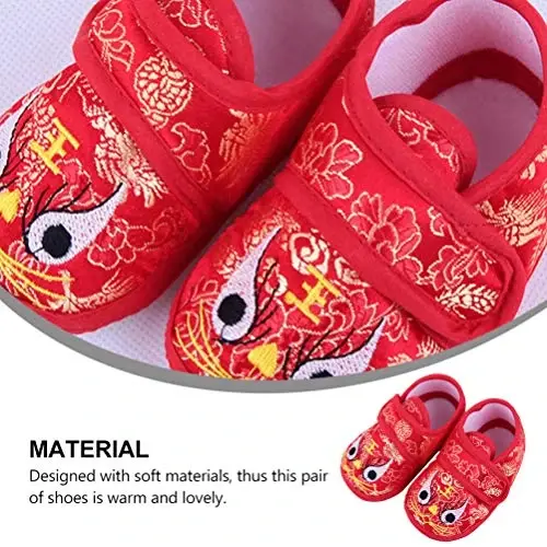 Holibanna Red Infant Toddler Newborn Baby Soft Winter Pre Walker Slipper Warm Shoes Chinese New Years Animal Asian Sock Shoes Shoe 12 - 3