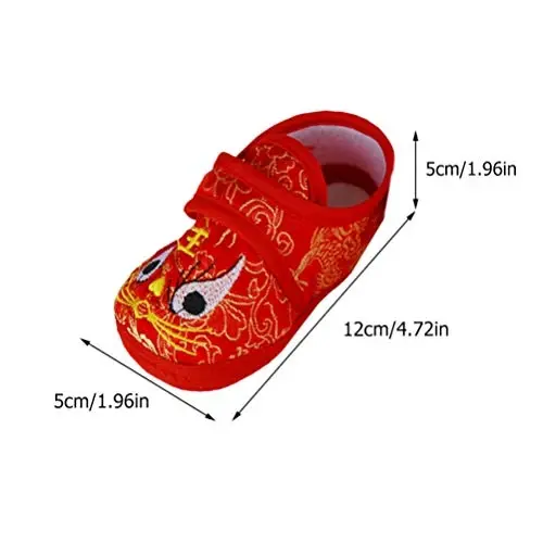 Holibanna Red Infant Toddler Newborn Baby Soft Winter Pre Walker Slipper Warm Shoes Chinese New Years Animal Asian Sock Shoes Shoe 12 - 6