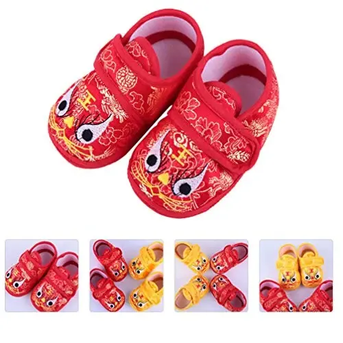 Holibanna Tiger Shoes New Year 2025 Chinese Baby Shoes Tiger Baby Shoes Fuzzy House Slippers Chinese Baby Slippers - 5