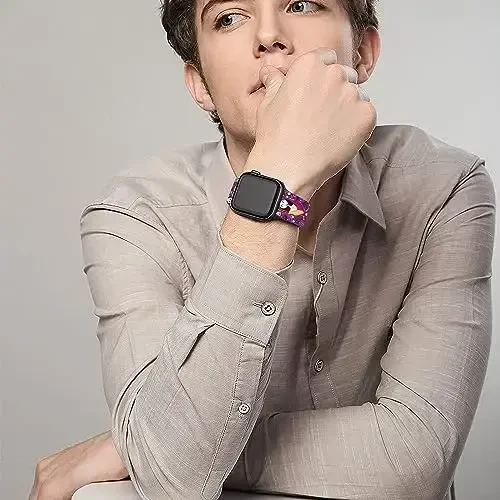 Holiday Strap Compatible with Apple Watch Band 38mm 40mm 41mm 42mm 44mm 45mm 46mm 49mm,Adjustable Replaceable Soft Silicone Cartoon Sport Wristbands for iWatch Ultra Series 10 9 8 7 6 5 4 3 2 1 SE - 4