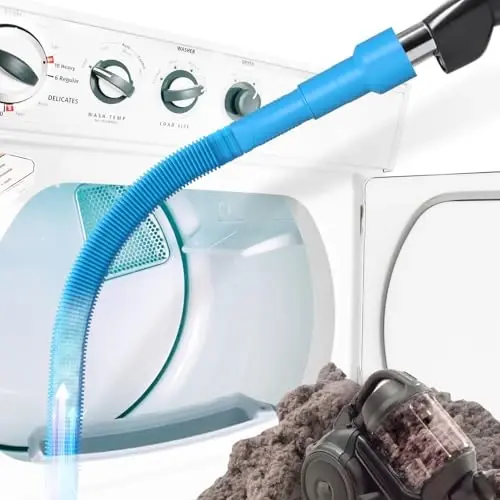 Holikme Dryer Vent Cleaner Kit Dryer Lint Vacuum AttacModazoneent Brush, Lint Remover, Dryer Vent Vacuum Hose Replacement Parts, Blue - 1