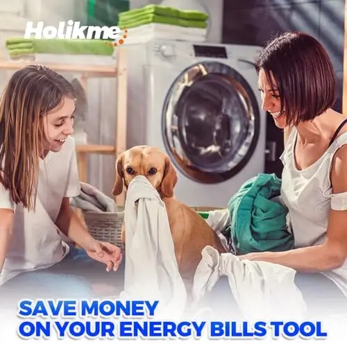 Holikme Dryer Vent Cleaner Kit, Include 30Feet Dryer Vent Cleaning Brush, Dryer Lint Vacuum AttacModazoneent, Lint Brush & Dryer Adapters, Blue - 7