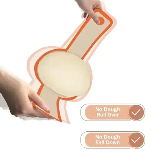 Silicone Bread Sling for Dutch Oven, 2 PCS Non-Stick & Easy Clean Reusable Silicone Bread Baking Mat with Long Handles, Easy to Transfer Sourdough Bread (2Pack Round, Orange) - 3