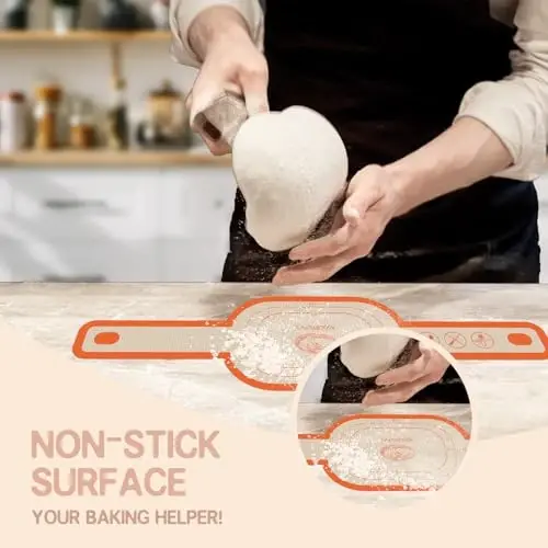 Silicone Bread Sling for Dutch Oven, 2 PCS Non-Stick & Easy Clean Reusable Silicone Baking Mat with Long Handles, Easy to Transfer Sourdough Bread Oval and Round - 2