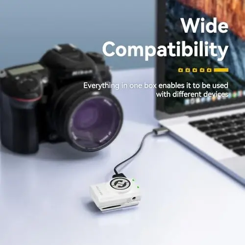 Hollyland Lark M2 iPhone/Android/Camera/PC/Laptop uchun simsiz lavalier mikrofon Lightning/USB-C/Plug, 48KHz 24Bit, 1000ft masofa, shovqinni bekor qilish, video yozish, striming uchun 30H batareya - 5