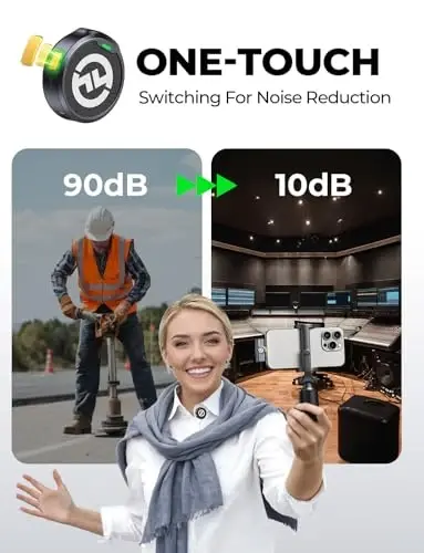 Hollyland Lark M2 iPhone/Kamera/Android/PC uchun simsiz mikrofon, 48kHz/24-bit Yuqori sifatli ovoz, 300m masofa, shovqinni bekor qilish, 40sot foydalanish, YouTube, Vlog, Striming (Qora, Kamera RX + USB-C RX bilan) - 3