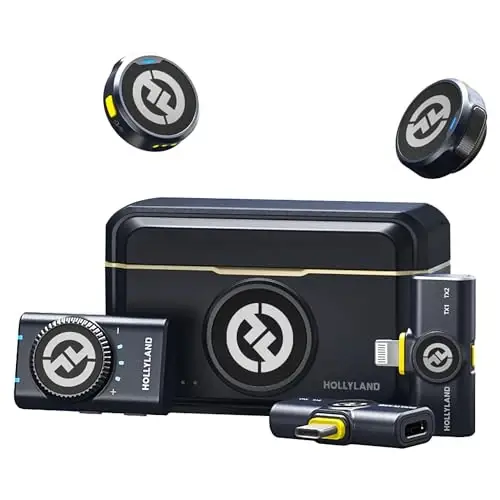 Hollyland Lark M2 Wireless Lavalier Microphone for iPhone/Android/Camera/PC/Laptop with Lightning/USB-C/Plug, 48KHz 24Bit, 1000ft Range, Noise Cancellation, 30H Battery for Video Recording, Streaming - 4