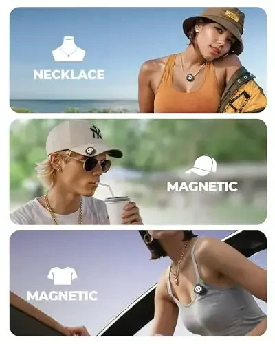 Hollyland Lark M2 Wireless Microphone for iPhone14 & Below, Mini Magnetic Microphone, 300m Range, Hi-Fi Audio, Noise Cancelling, 30h Use, Video Recording (2TX + Lightning RX + Charging Case) - 2