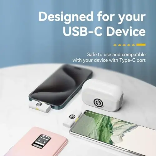 Hollyland Lark M2 Wireless Microphone for iPhone15/16 & Androids, Mini Microphone, 1000ft Range, Hi-Fi Audio, Noise Cancelling, 30h Use, Video Recording (2TX + USB-C RX + Charging Case) - 5