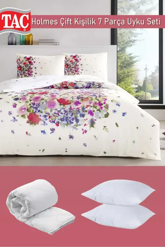 Holmes Double Bedding Set Red - Duvet Cover + Quilt + Pillow + Pillowcase - Holmes Red - Modazone