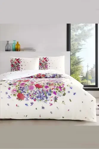 Holmes Double Bedding Set Red - Duvet Cover + Quilt + Pillow + Pillowcase - Holmes Red - 3