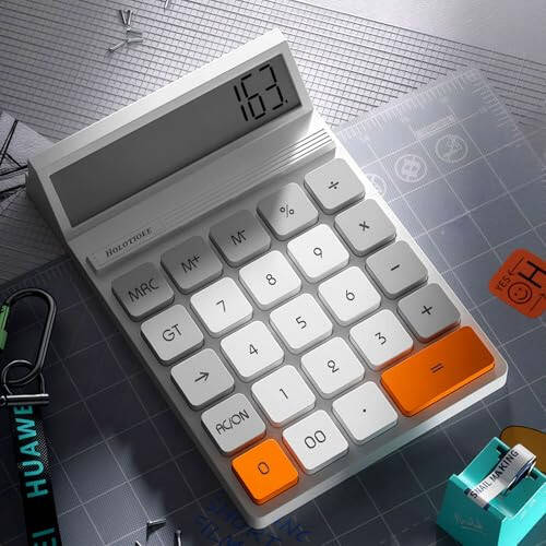 Holotioee 12 Digits Desktop Calculator with Large LCD Display and Sensitive Button, for Home, Office, School, Class and Business, 4 Function Small Basic Calculators for Desk - 1