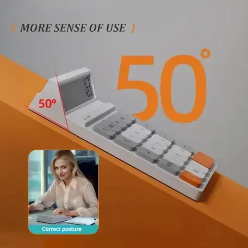 Holotioee 12 Digits Desktop Calculator with Large LCD Display and Sensitive Button, for Home, Office, School, Class and Business, 4 Function Small Basic Calculators for Desk (Blue) - 4