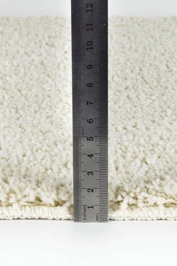 Home - 100% Natural Non-Slip Washable Cream Shaggy 2-Piece Bath Mat Set - 4