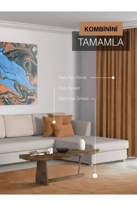 Home Daily Series Antik Renk Ada Fon Perde-Antik Renk - 7