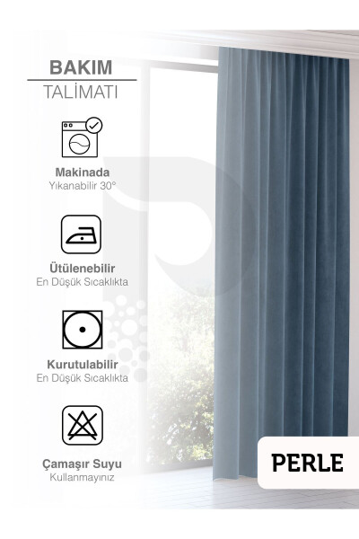 Home Daily Series Deep Blue Island Blackout Curtain - 5