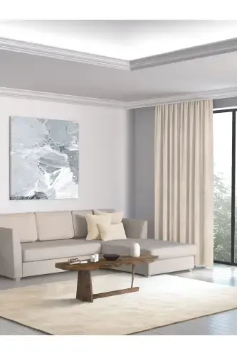 Home Daily Series Экрю Цвет Ада Фон Занавес-Экрю - PERLE (1)