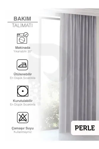 Home Daily Series Grey Color Island Background Curtain-Grey - 5