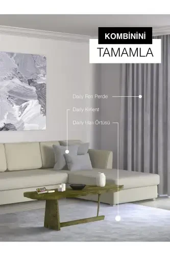 Home Daily Series Grey Color Island Background Curtain-Grey - 7