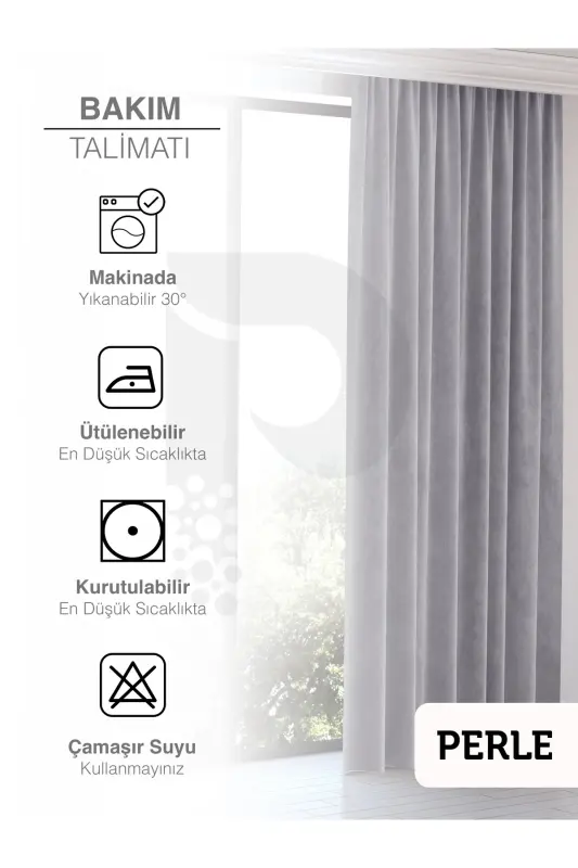 Home Daily Series Gri Rengi Ada Fon Perde - Gri - 6