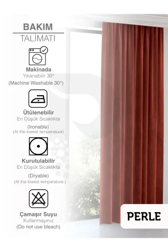 Home Daily Series Kiremit Rengi Ada Fon Perde - KİREMİT - 6