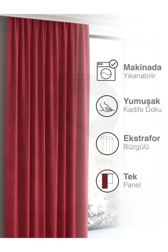 Home Daily Series Kırmızı Ada Fon Perde - Gelincik - 14