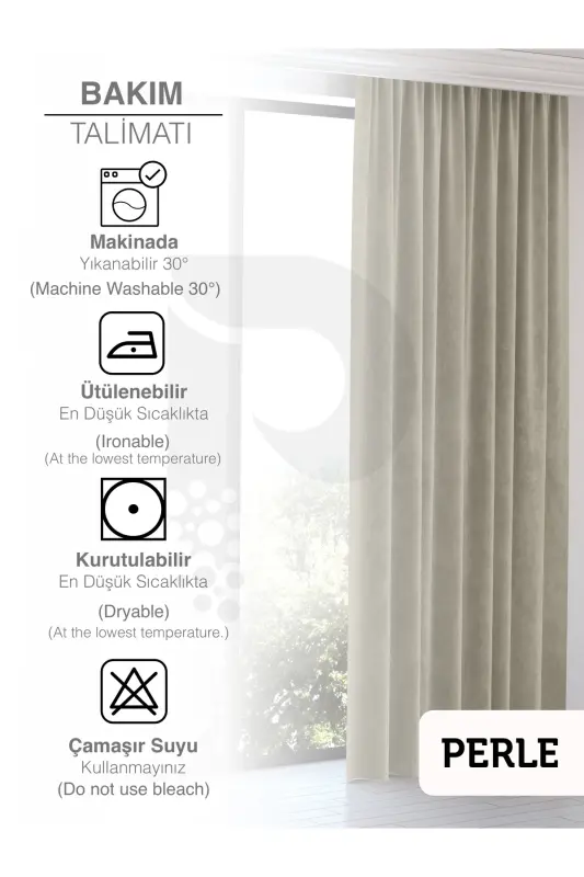 Home Daily Series Linen Color Island Background Curtain-Linen Color - 13