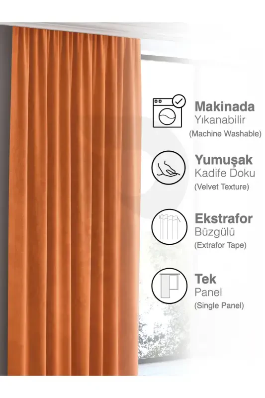 Home Daily Series Mandalina Rengi Ada Fon Perde-Mandalina - 4