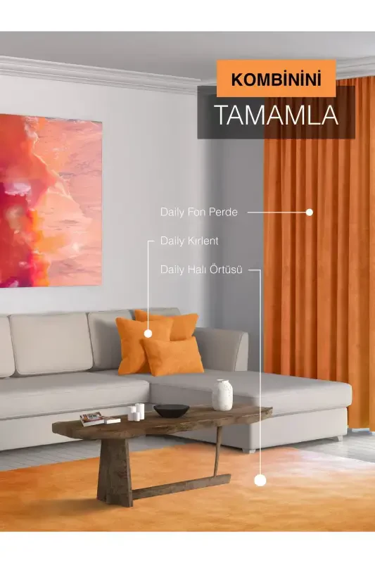 Home Daily Series Mandalina Rengi Ada Fon Perde-Mandalina - 7