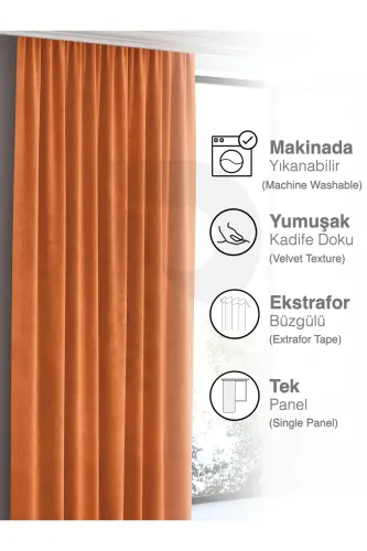 Home Daily Series Mandalina Rengi Ada Fon Perde - Mandalina - 5