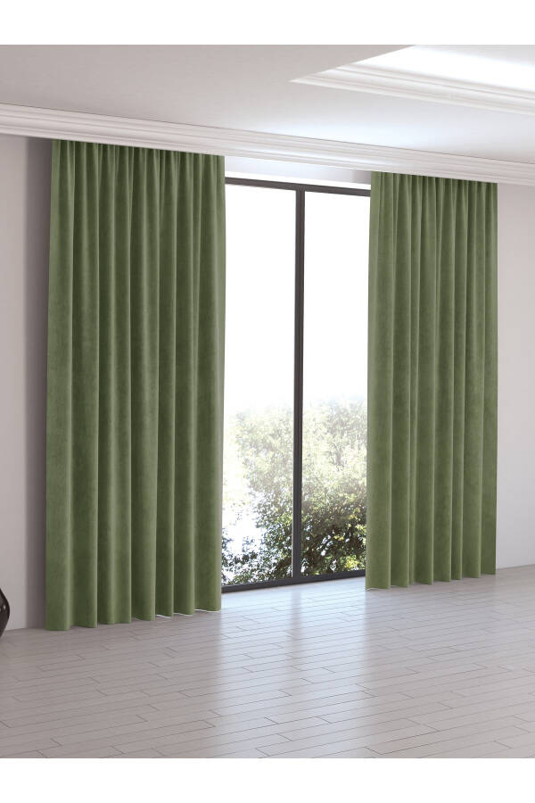 Home Daily Series Olive Leaf Island Background Curtain - 15