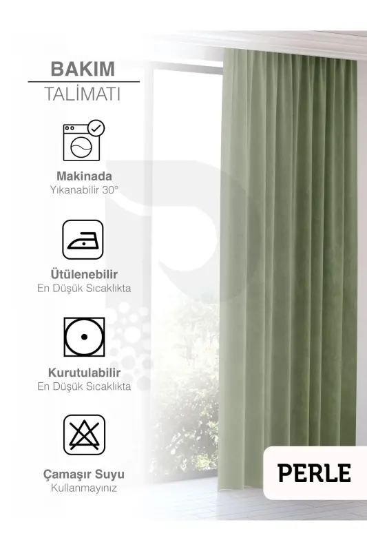 Home Daily Series Olive Leaf Island Background Curtain-Olive Leaf Color - 5