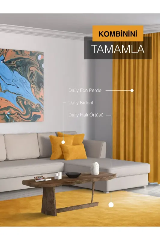 Home Daily Series Safran Rengi Ada Fon Perde-Safran - 7