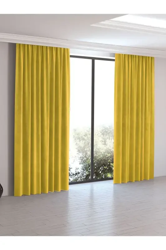 Home Daily Series Sun Yellow Island Background Curtain - Sun Yellow - PERLE