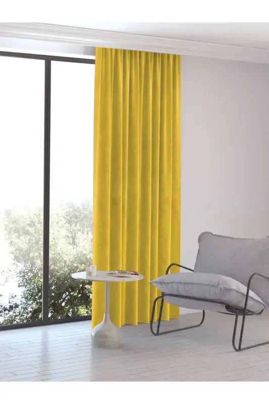 Home Daily Series Sun Yellow Island Background Curtain - Sun Yellow - 3