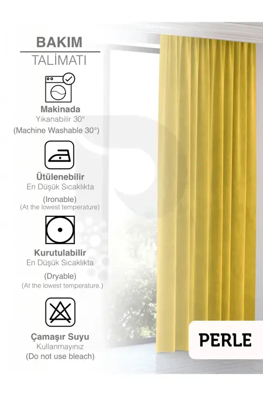 Home Daily Series Sun Yellow Island Background Curtain - Sun Yellow - 5