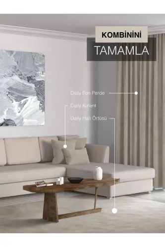 Home Daily Series Taş Rengi Ada Fon Perde-Taş Rengi - 7