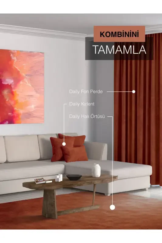 Home Daily Series Tile Color Island Background Curtain - 7