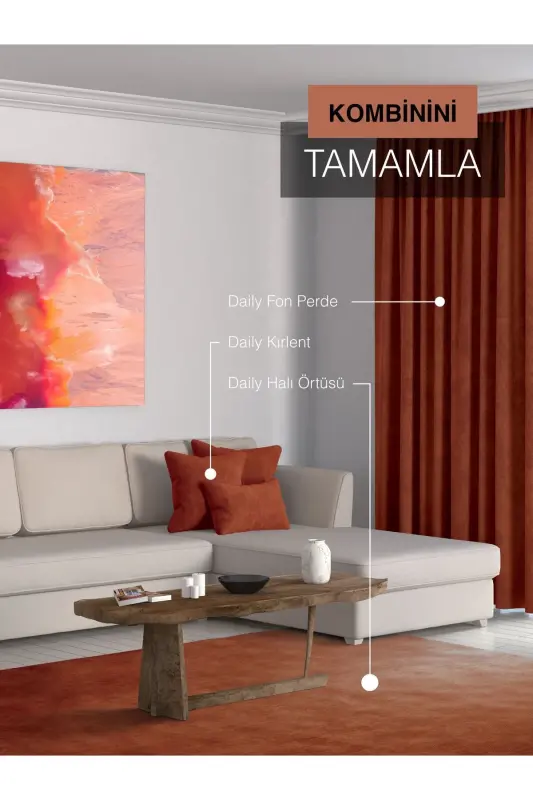 Home Daily Series Tile Color Island Background Curtain - 7