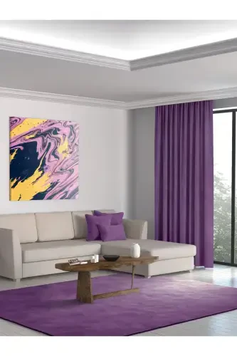 Home Daily Series Violet Purple Ada Background Curtain-Violet Purple - 2