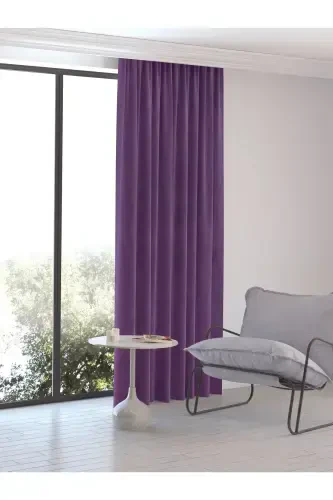 Home Daily Series Violet Purple Ada Background Curtain-Violet Purple - 3