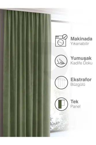 Home Daily Series Zeytin Yaprağı Ada Fon Perde-Zeytin Yaprağı Rengi - 4