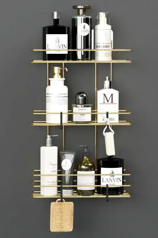 HOME Gold Gold Plated Adhesive 3-Layer Bathroom R - 3