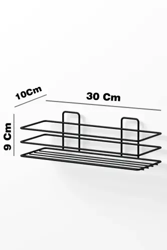 HOME Gold Plated Adhesive Bathroom Shelf Shower Shampoo Wall Organizer - 5