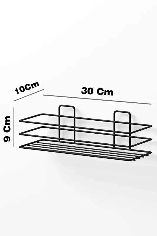 HOME Gold Plated Adhesive Bathroom Shelf Shower Shampoo Wall Organizer - 5