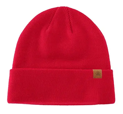 Home Prefer Mens Winter Hats Acrylic Knit Cuff Beanie Cap Warm Womens Beanie Hat - 2