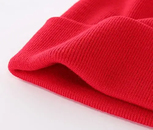 Home Prefer Mens Winter Hats Acrylic Knit Cuff Beanie Cap Warm Womens Beanie Hat - 5