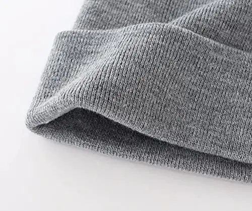 Home Prefer Mens Winter Hats Acrylic Knit Cuff Beanie Cap Warm Womens Beanie Hat - 5